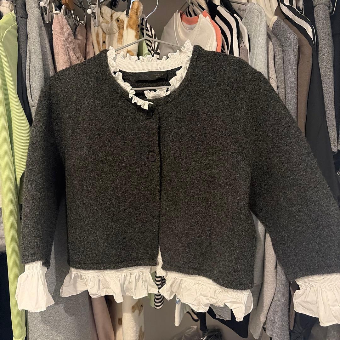 ポプリンコンビニットジャケット ZARA - メルカリ