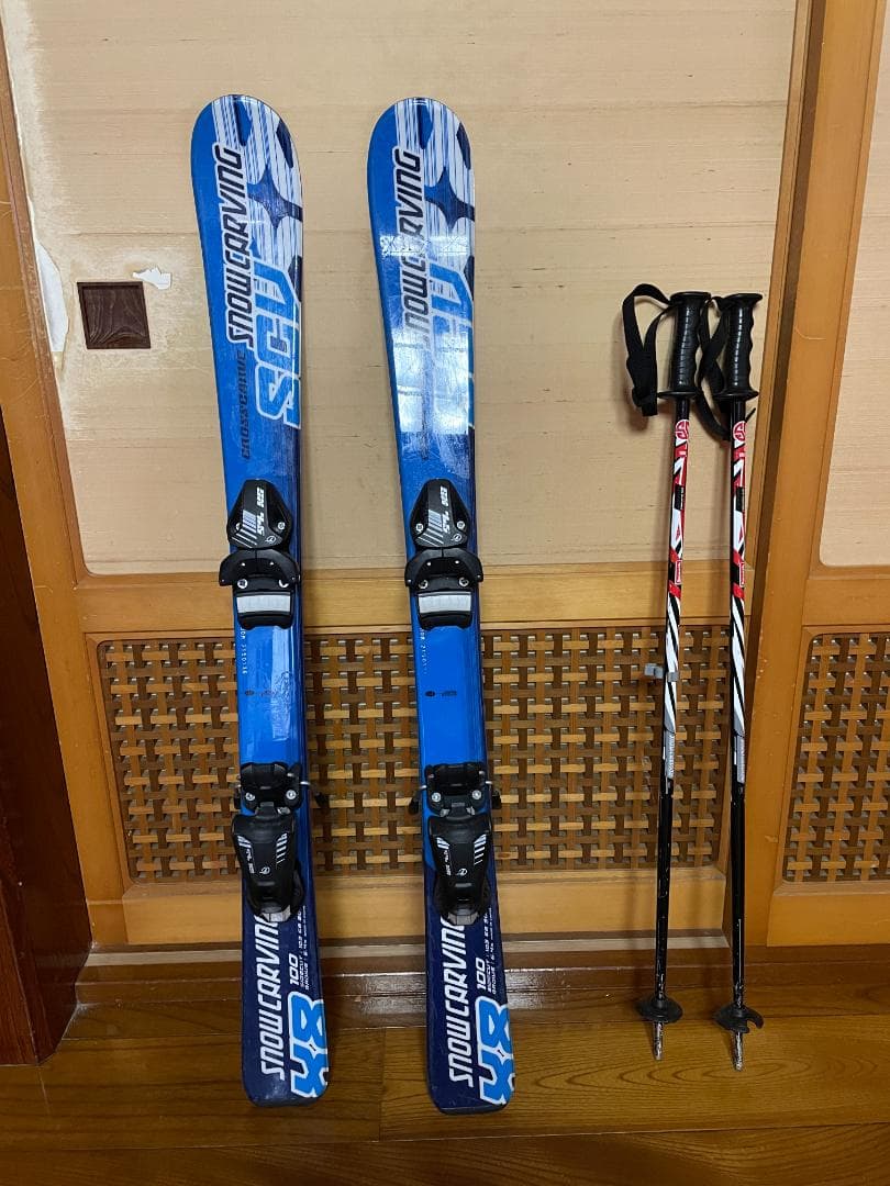 子ども用スキー板・ストックセット SNOW CARVING X8 100 - メルカリ