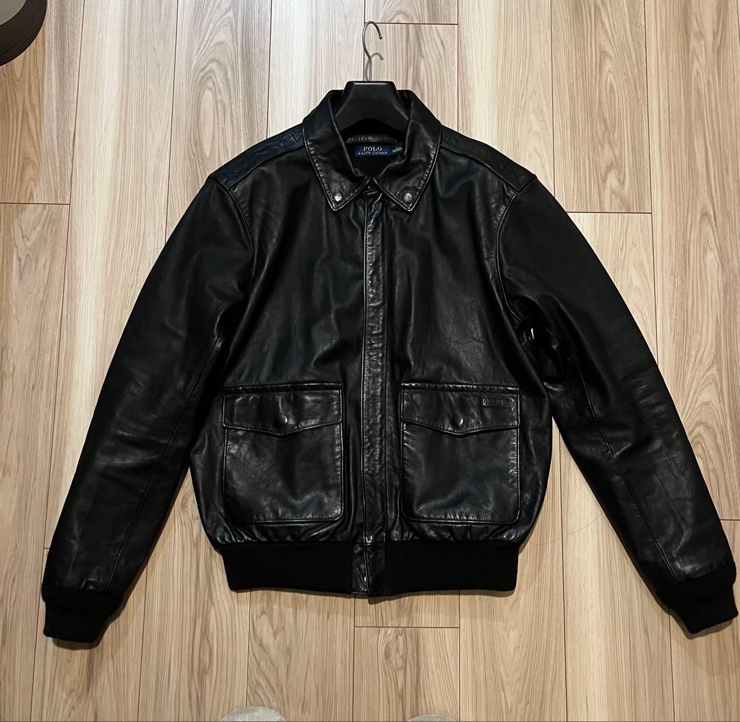 限定値下げ【美品】ポロ　ラルフローレン　A-2 フライトジャケット 楽天市場】ラルフローレン POLO Ralph Lauren type A-2 レザー