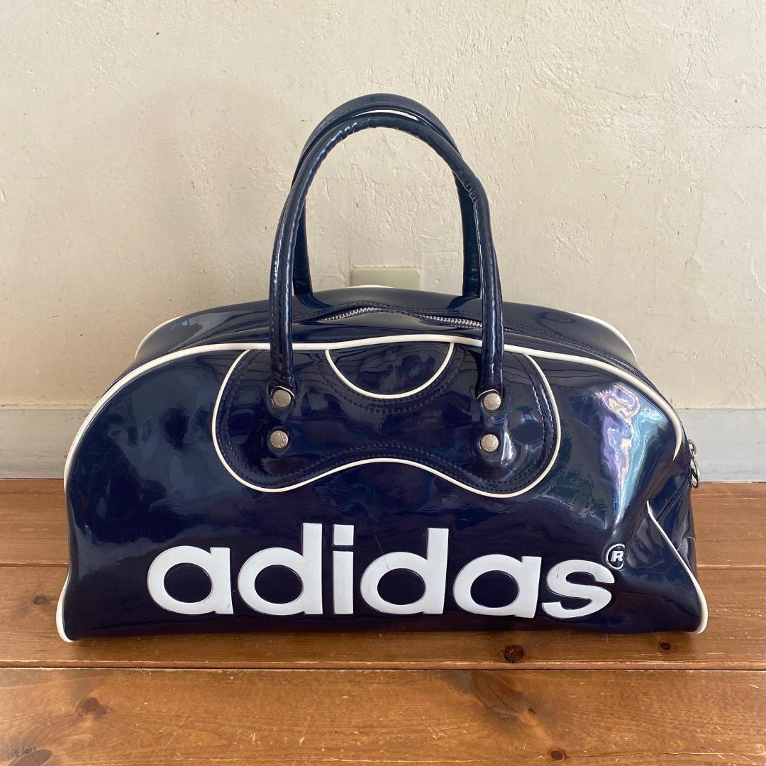 80's ヴィンテージ adidas エナメル ボストンバッグ - メルカリ