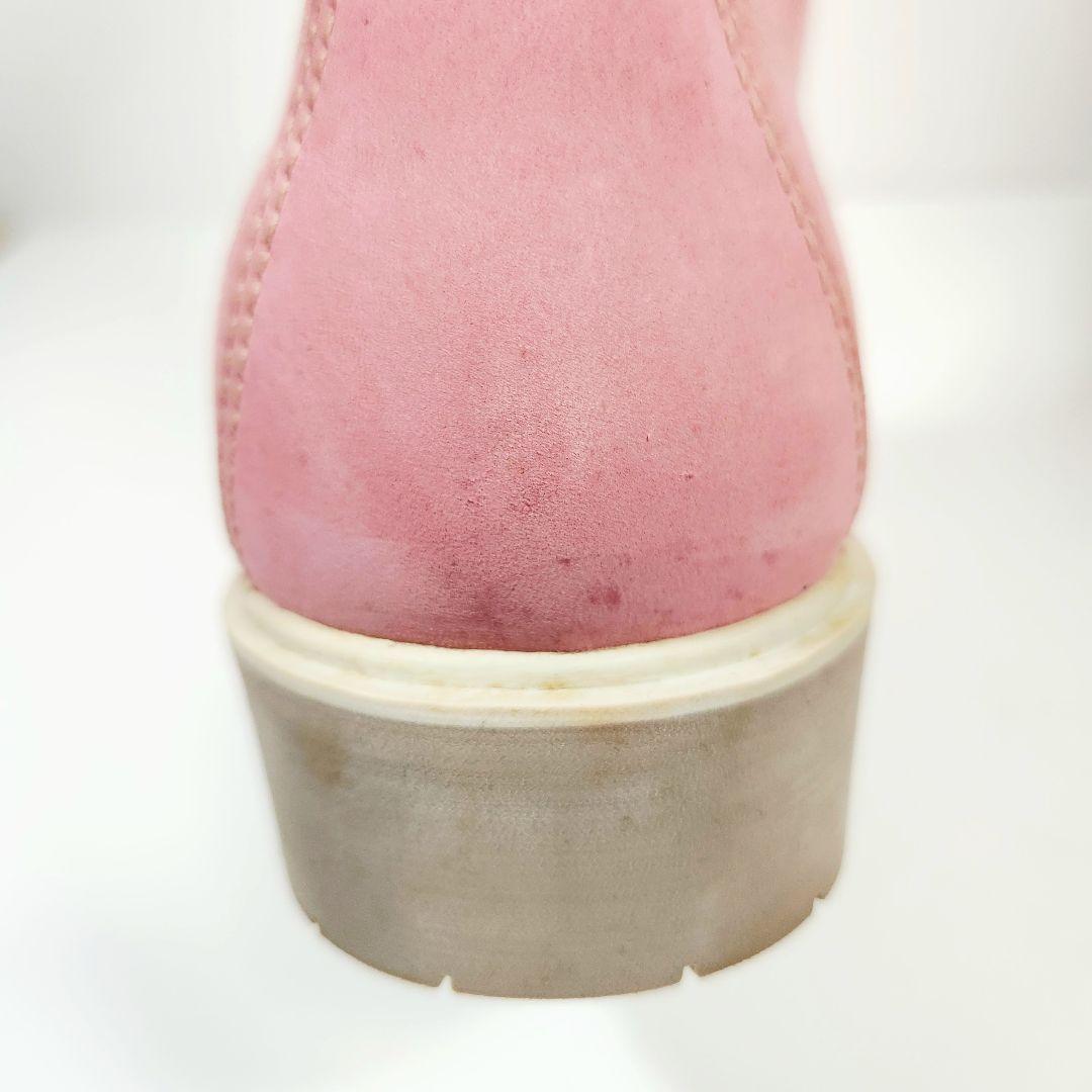 Timberland 14インチ プレミアムロングブーツ 13ホール ピンク - メルカリ