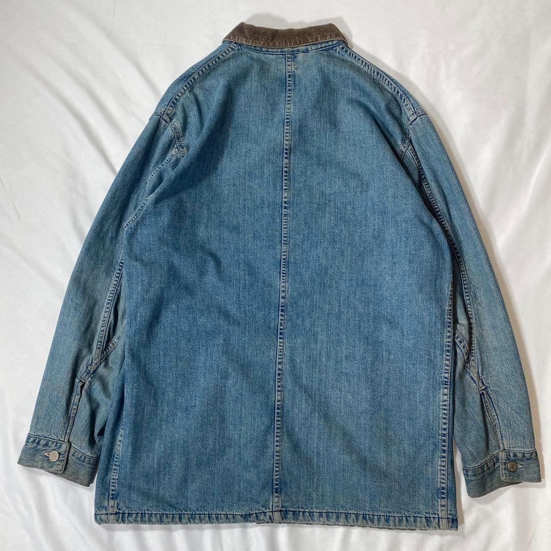 90's RRL デニムカバーオール M オンブレチェック 三つ星タグ US製
