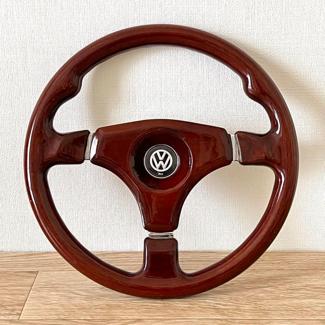 VW フォルクスワーゲン　ウッドステアリング　ハンドル　ウッド製　35cm WF PERFORMANCE フォルクスワーゲン VW POLO ハンドルカバー