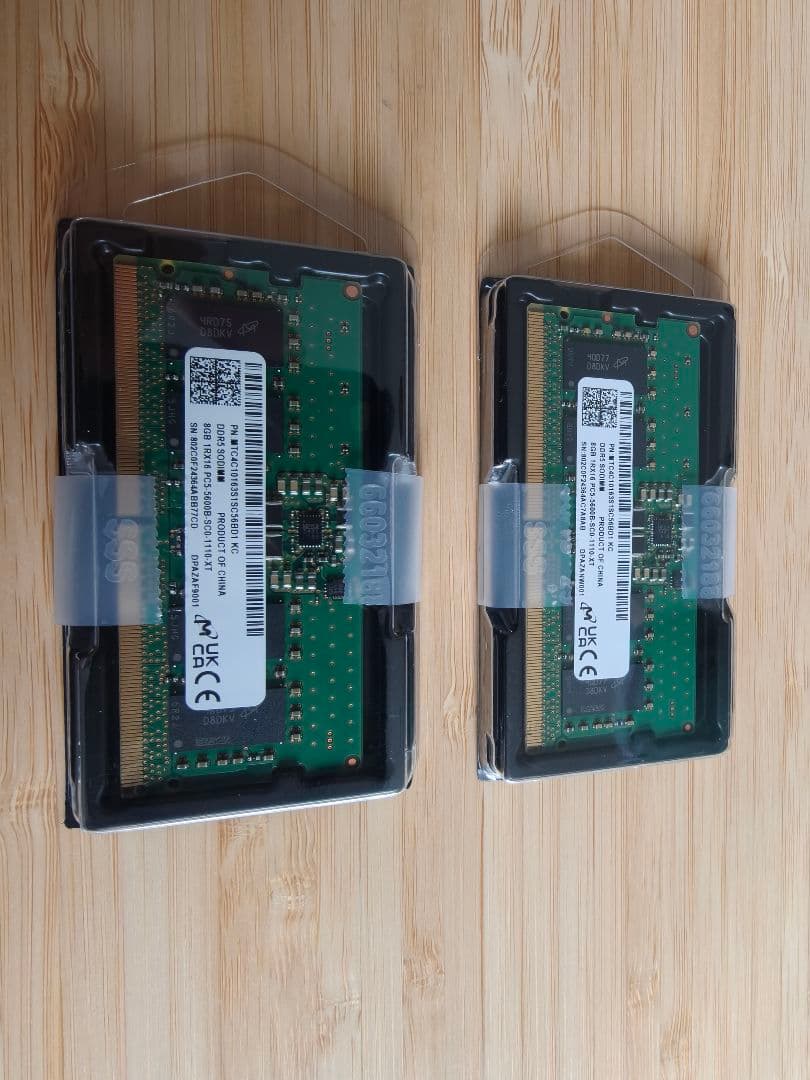 ノートパソコンメモリーDDR5 16GB(8GB×2) Micron 16GB 2 x 8GB DDR5 SDRAM Memory Kit CT2K8G56C46S5 - Walmart.com