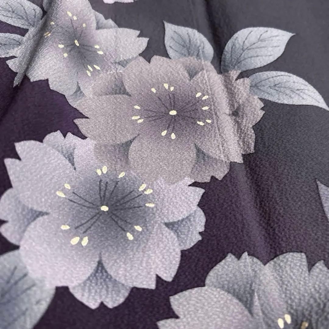 正絹　ちりめん　付け下げ《ぼかし　花》