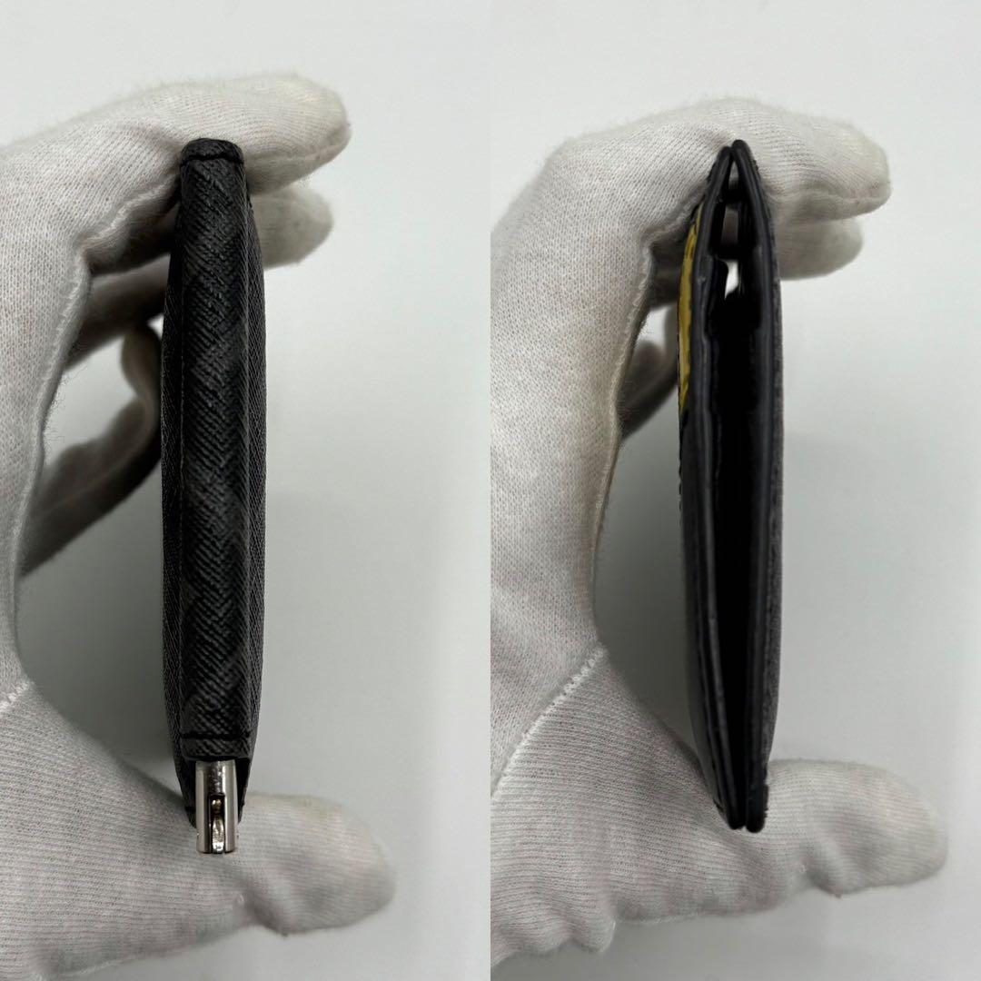 美品】フェンディ ダイアゴナル マネークリップ ズッカ柄 PVC 黒 箱