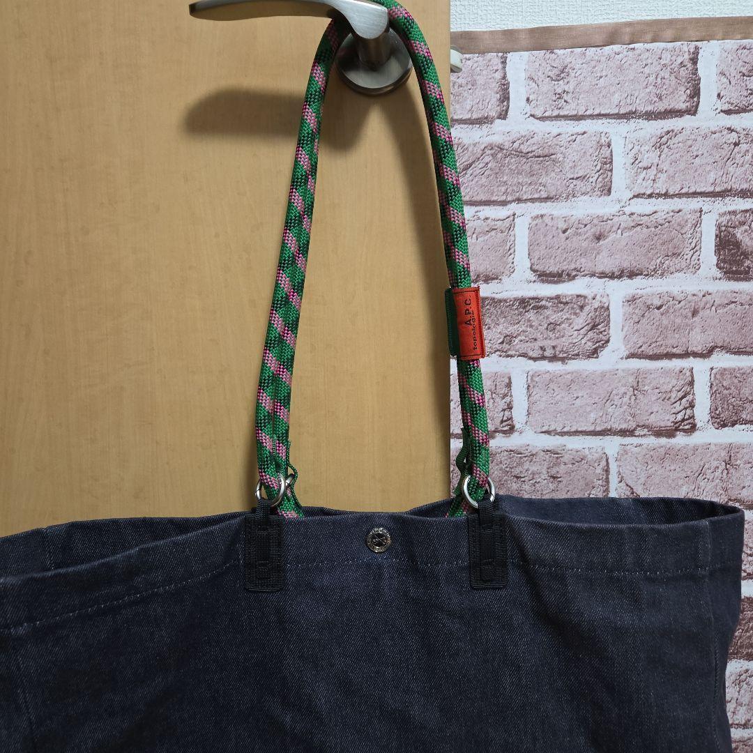 A.P.C. × topologie ネイビー トートバッグ完売品 大容量レア - メルカリ