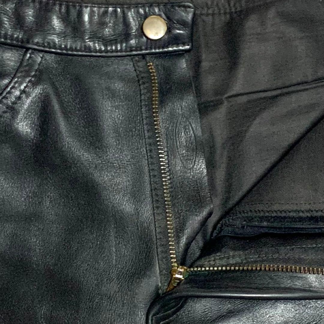 バンソン 米国製 W33 レザー パンツ メンズ 黒 本革 ライダース - メルカリ
