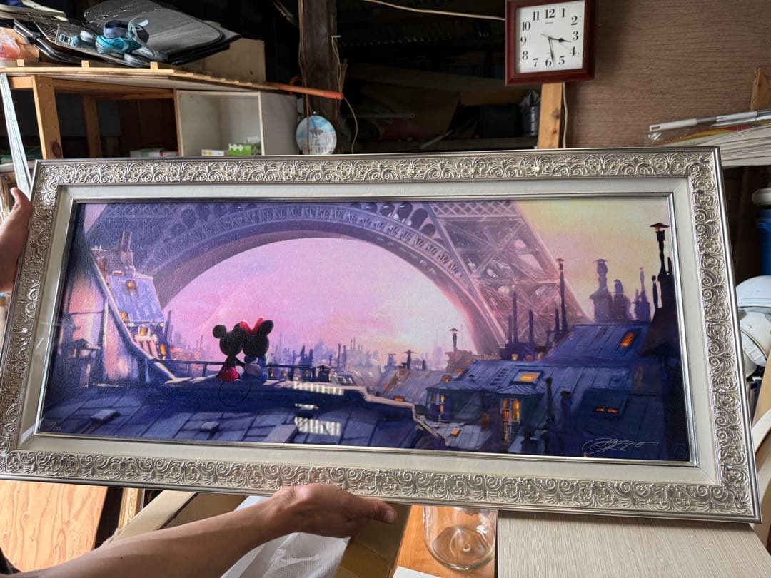 ステファンマーチンエアー ミッキーミニー絵画 ディズニー絵画 ディズニー絵画 トーマス キンケード ミッキー&ミニー/イン パリ