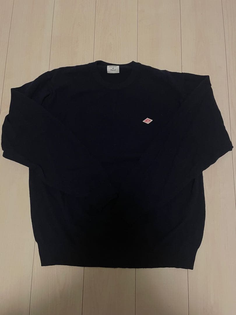 クルーネック セーター DANTON ダントン ワンポイントロゴ ネイビー 色 DANTON/ダントン] ワンポイントクルーネック プルオーバーニット