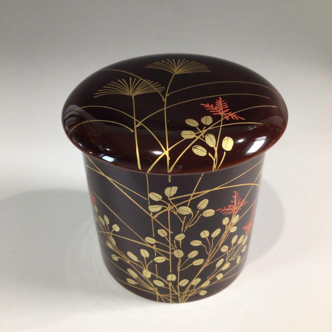 P780 棗 4点揃 『蒔絵師 中村湖彩作』『四季棗』 共箱 茶道具