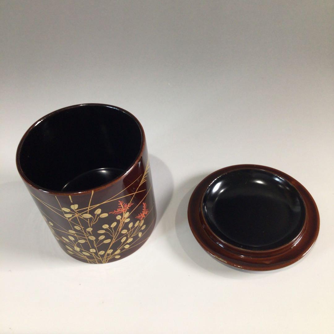 P780 棗 4点揃 『蒔絵師 中村湖彩作』『四季棗』 共箱 茶道具