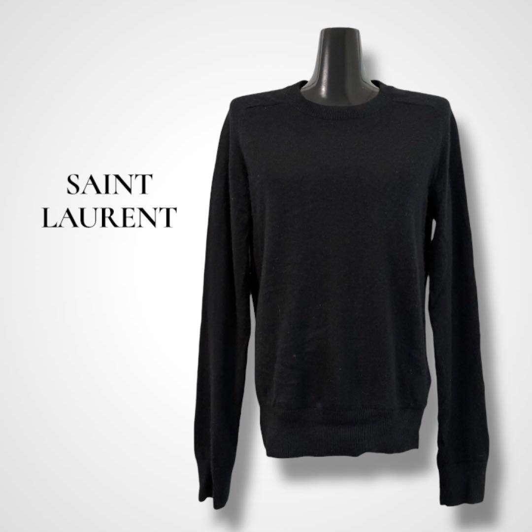 SAINT LAURENT サンローラン カシミヤ100%長袖セーター XS Yves Saint Laurent - イヴサンローラン 90s カシミヤ100％ オールド