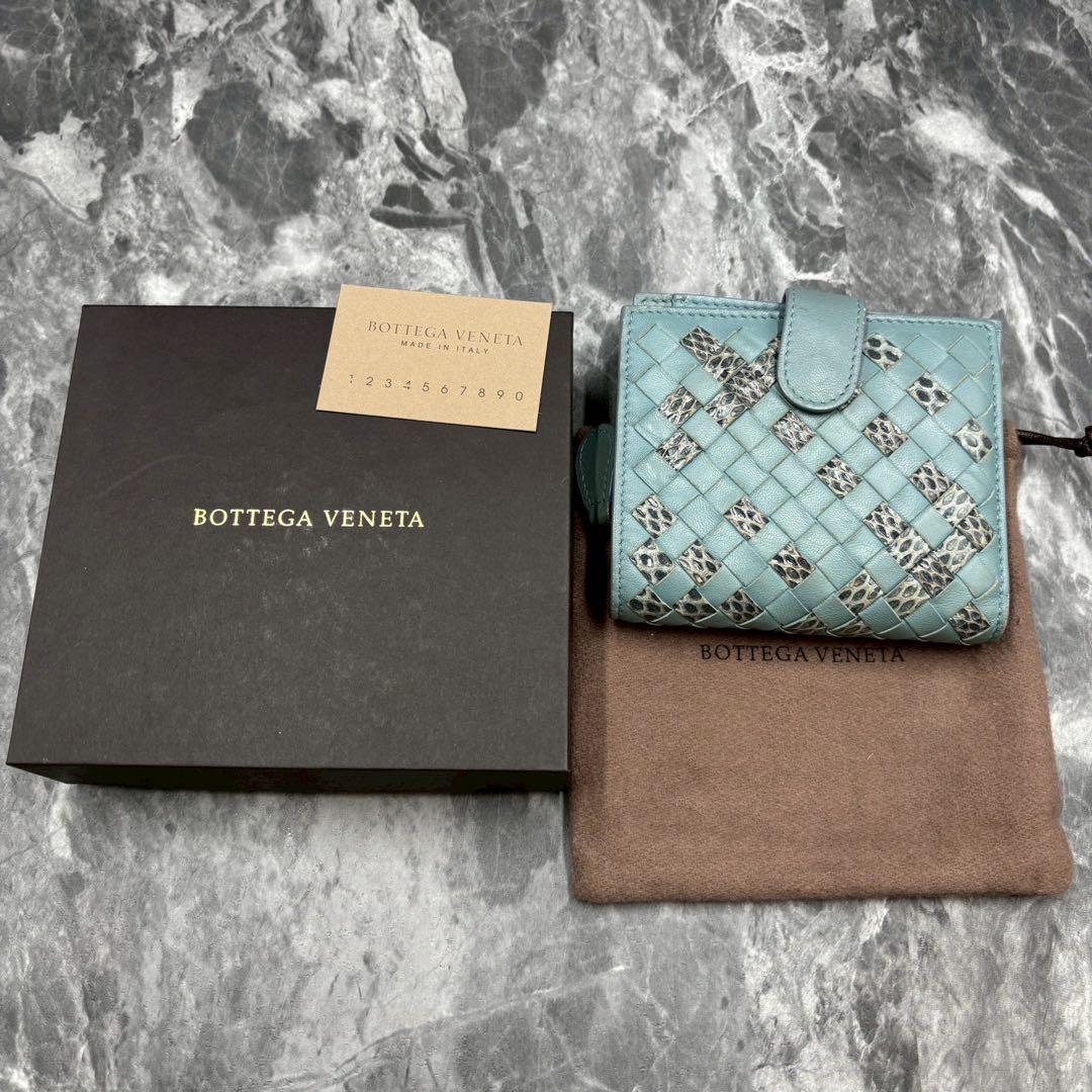 ÂÅÆ 様専用✨ボッテガヴェネタ アイヤーズ 二つ折り パイソン - メルカリ
