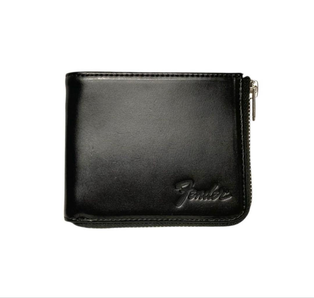 フェンダー FENDER 二つ折り財布 L字ファスナーブラック Fender（フェンダー） 二つ折り財布 札入れ ウォレット L字ファスナー