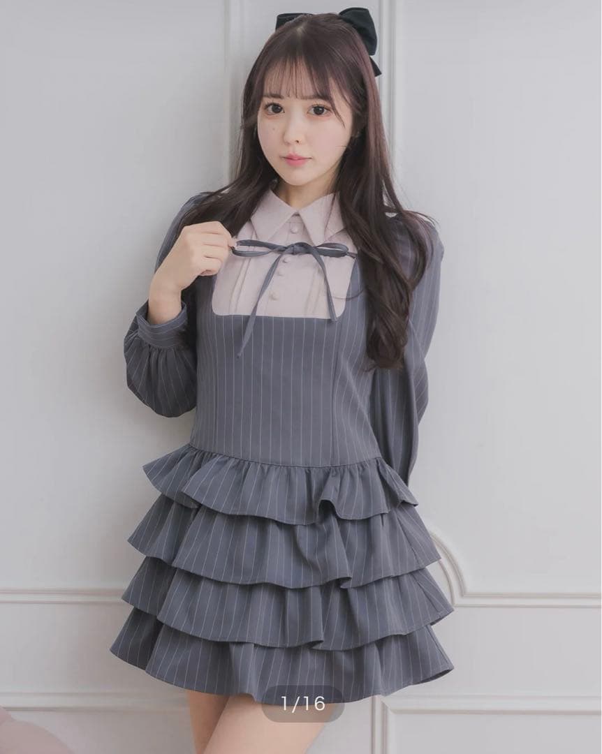 pium ピウム　ヨーク切り替えティアードミニワンピース pium LUMINE EST新宿店 | ♡ new arrival coordinate