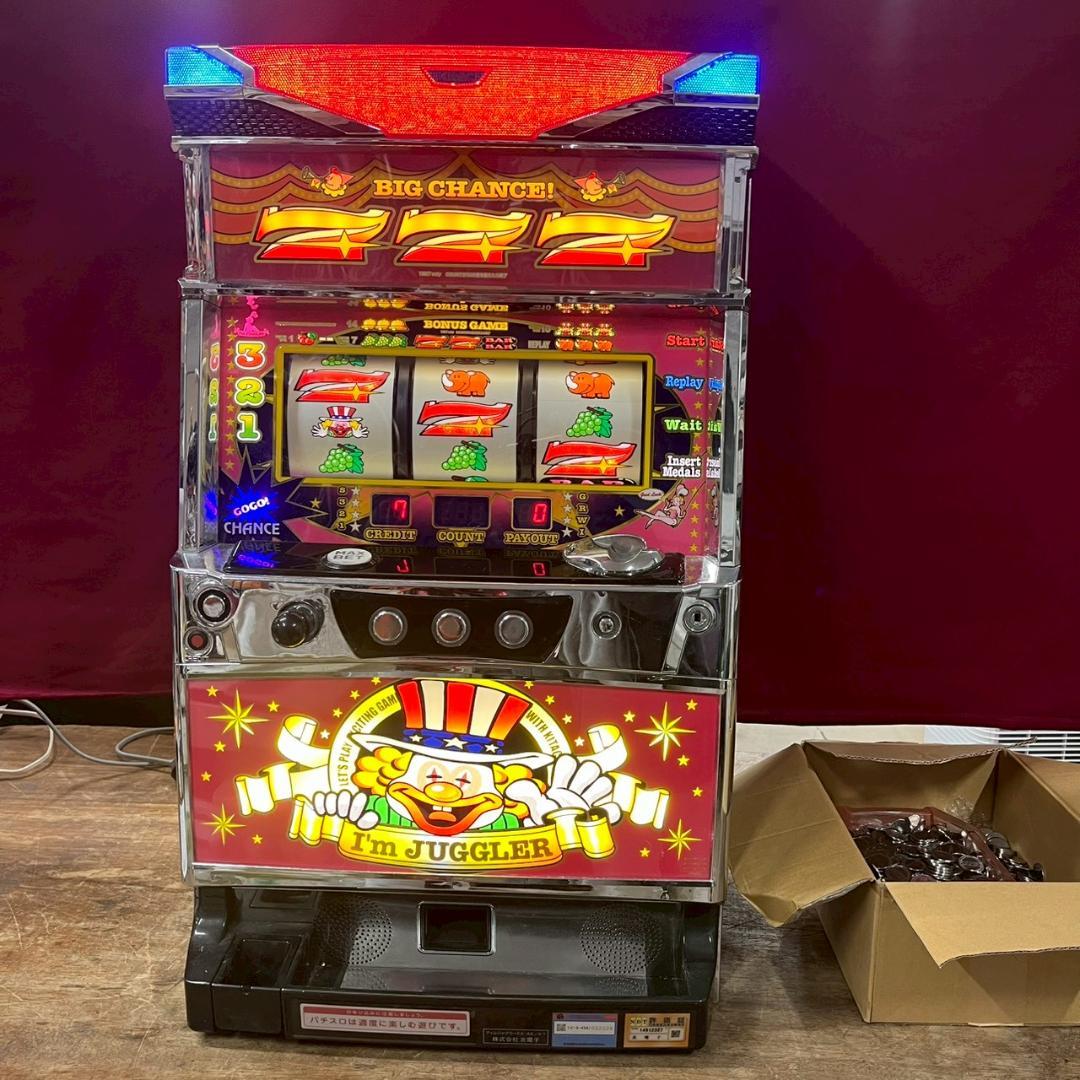 K◆アイムジャグラー EX-AE 実機 パチスロ スロット台 メダル付き 北電子 アイムジャグラーEX-AE【パネル指定不可】【中古パチスロ 中古