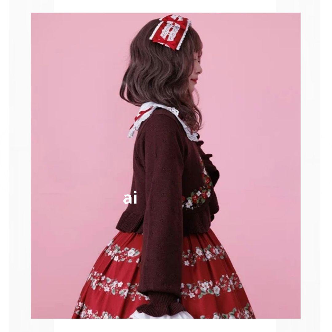 新品]アクシーズファム いちご刺繍ニットボレロ Chalmiere - メルカリ