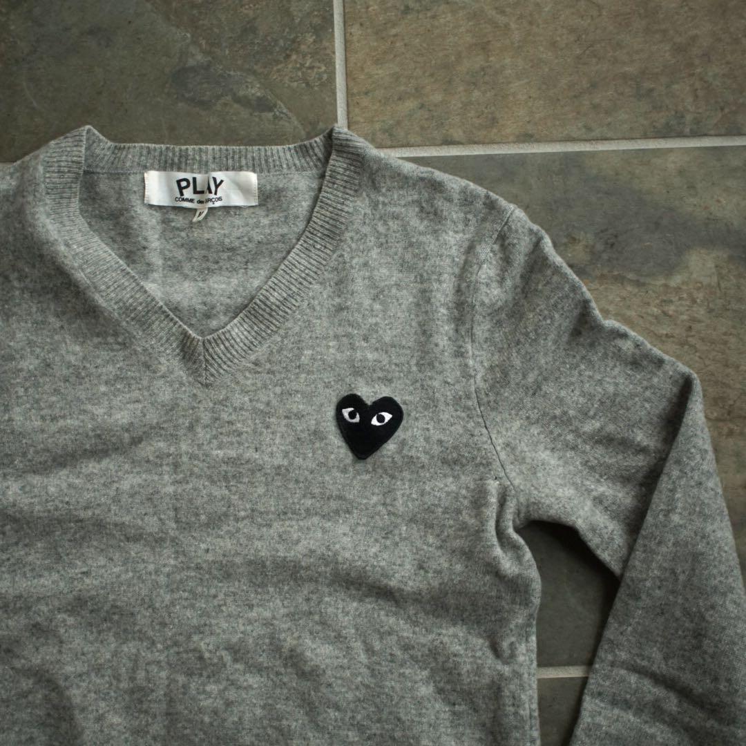 play comme des garcons vネック セーター グレー M 14728502_23654448_600.jpg