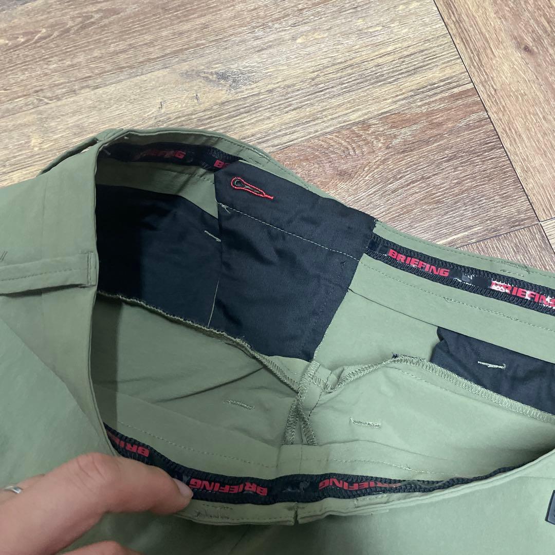 ブリーフィングゴルフ カーキ ストレッチパンツ サイズM
