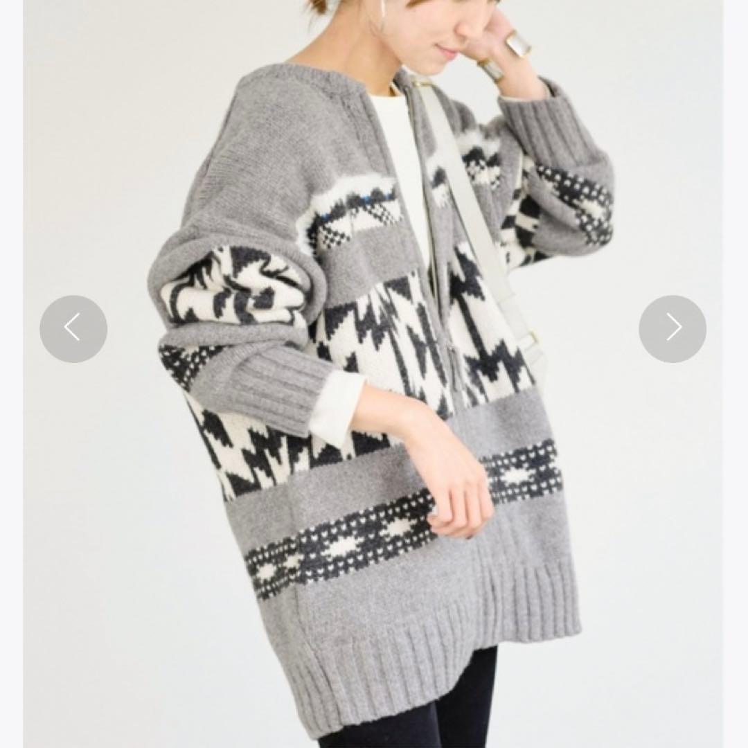 FRAMeWORK フレームワーク ジャガードZIPカーディガン - メルカリ