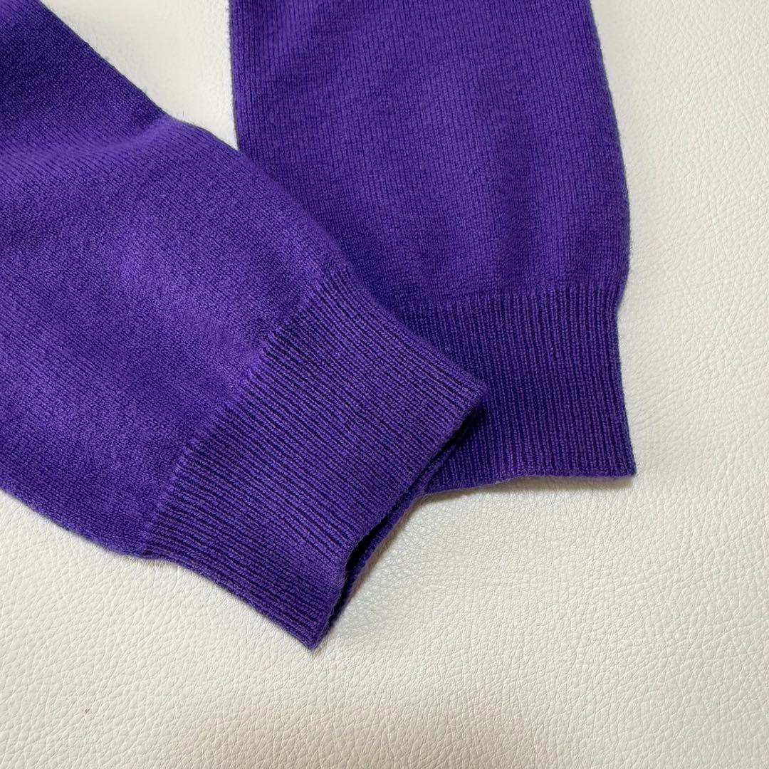 極美品 ドゥロワー カシミヤ100% クルーネック カーディガン