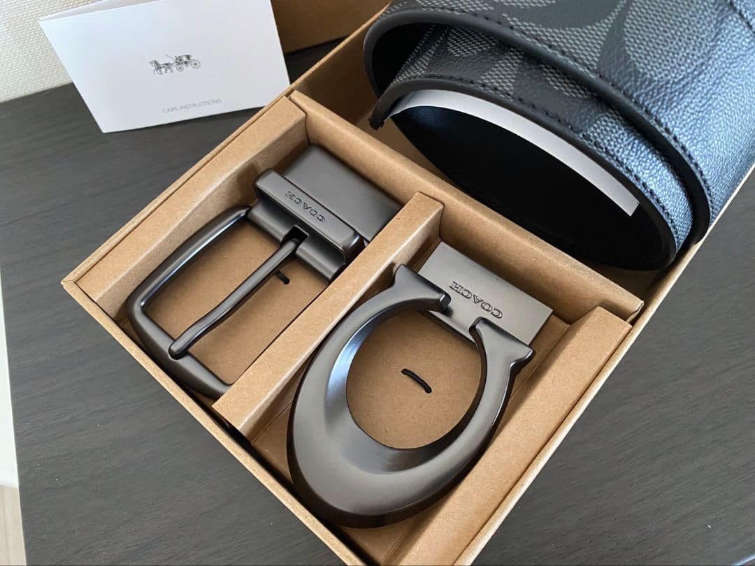 SALE♪コーチ 新品 リバーシブル シグネチャー バックル2点付 - メルカリ