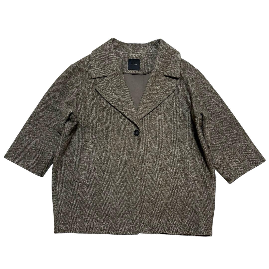 美品 Spick & Span Wスライバーヘリンボーンミドルコート 38 スピックアンドスパン Wスライバーヘリンボーンミドルコート 38 - メルカリ