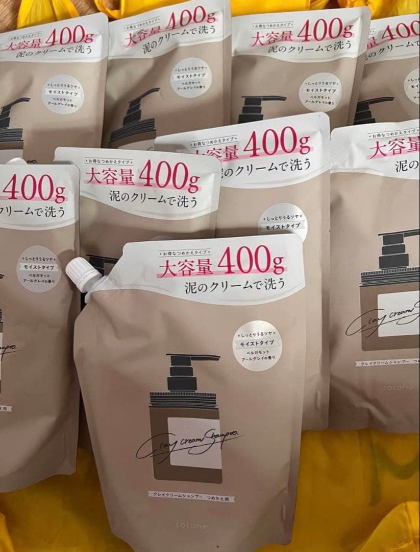 ココネクレイクリームシャンプー 400g 詰替 5袋 ·͜·ᰔᩚRikoさん専用 ココネ（cocone） クレイクリームシャンプー モイスト 詰め替え 400g