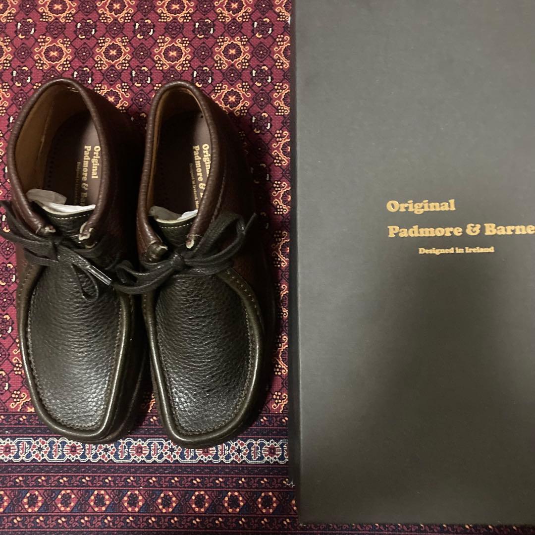 【新品未使用】padmore&barnes ワラビーシューズ／サイズ5 パドモア&バーンズ P204 Padmore & Barnes ORIGINAL LOW SUEDE