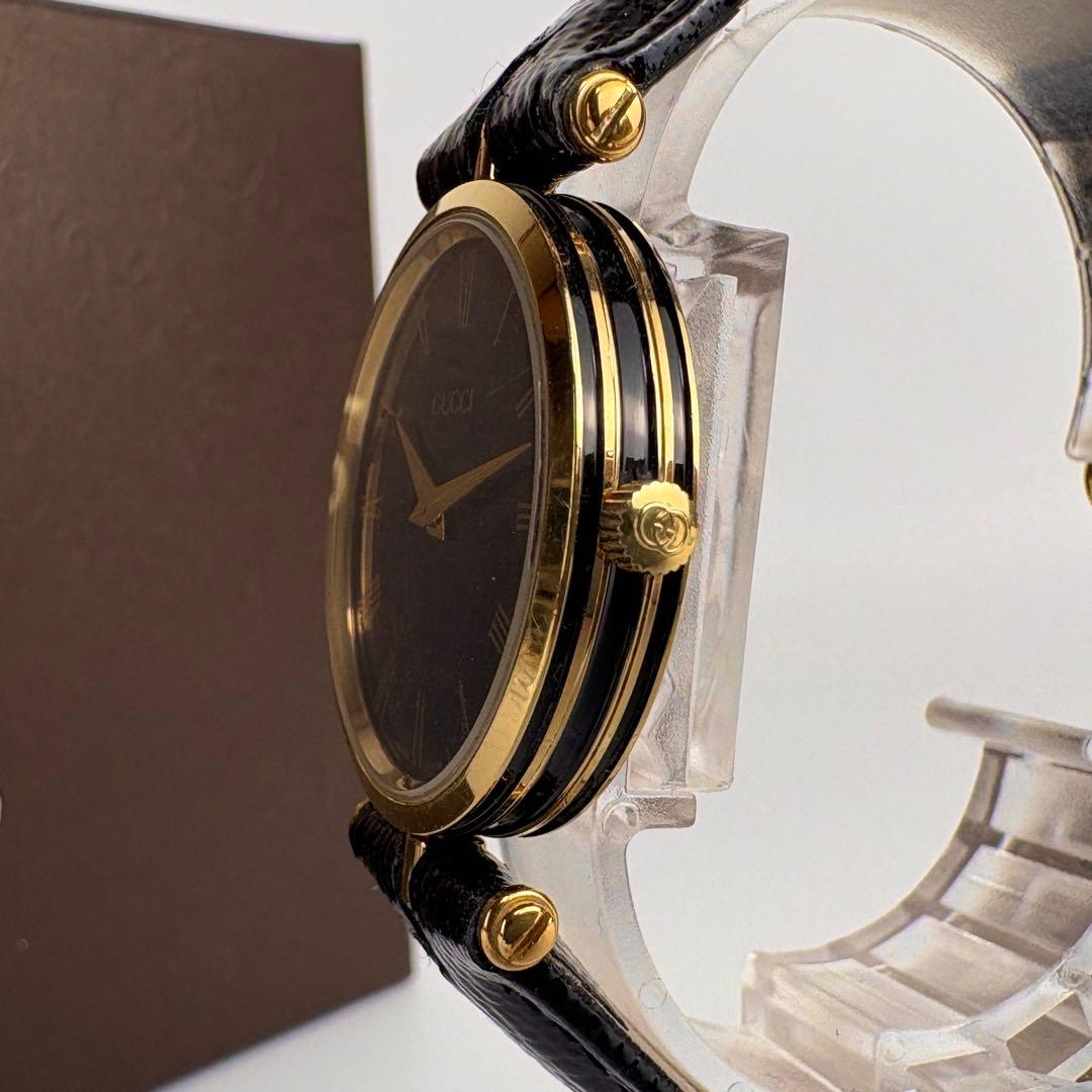 GUCCI 腕時計 シェリーライン ローマン ゴールド リザード型押し 可動品◎