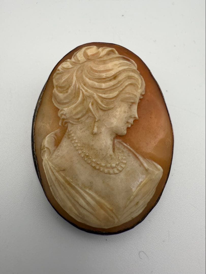 最終値下げ カメオ ネックレストップ ペンダント ブローチ - メルカリ