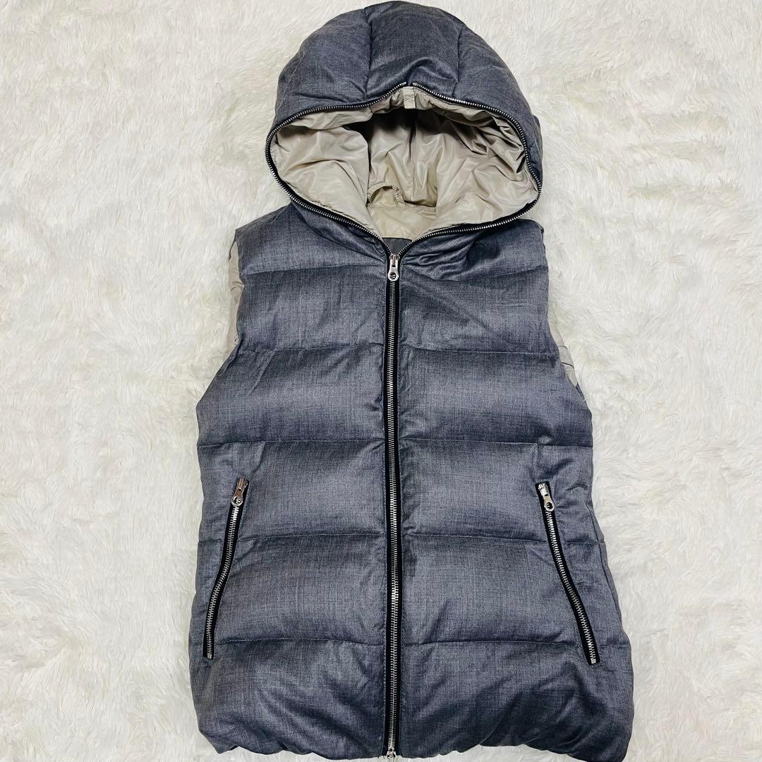 DUVETICA デュベティカ　ダウンベスト ウール ダウン90% グレー 38 フリスコスペシャルセール30%OFF＊＊