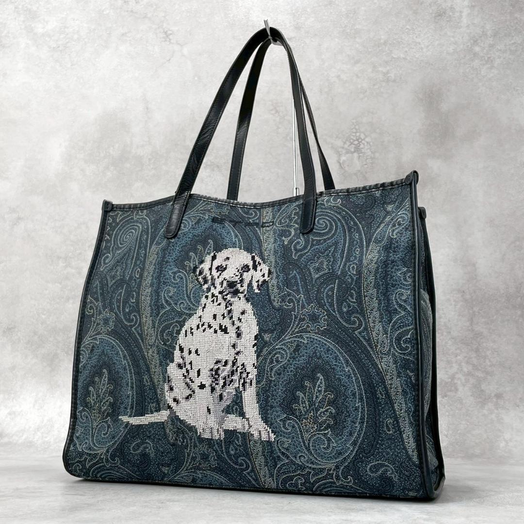 超美品 ETRO エトロ ペイズリー　犬　ダルメシアン トートバッグ 超美品 ETRO エトロ ペイズリー 犬 ダルメシアン トートバッグ - メルカリ