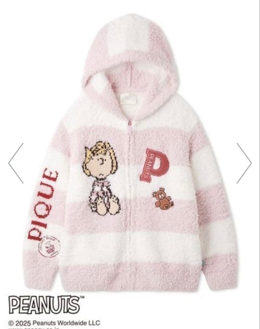 ジェラートピケ オリジナルアート ジャガードパーカー　S-M PEANUTS】【UNISEX】オリジナルアート ジャガードパーカ｜ルームウェア