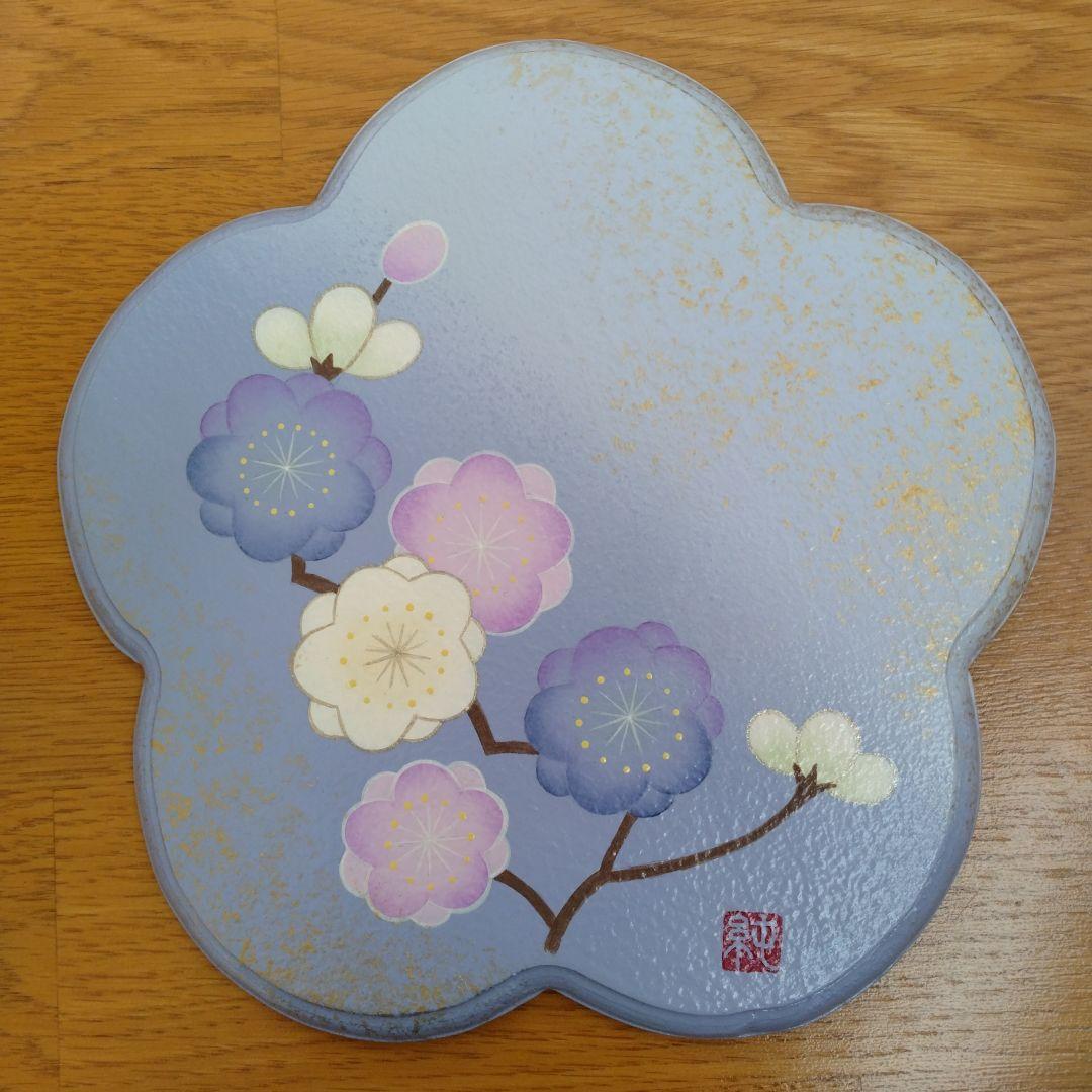 トールペイント作品 木製インテリア 桜 梅 ナチュラル雑貨 和風 置物