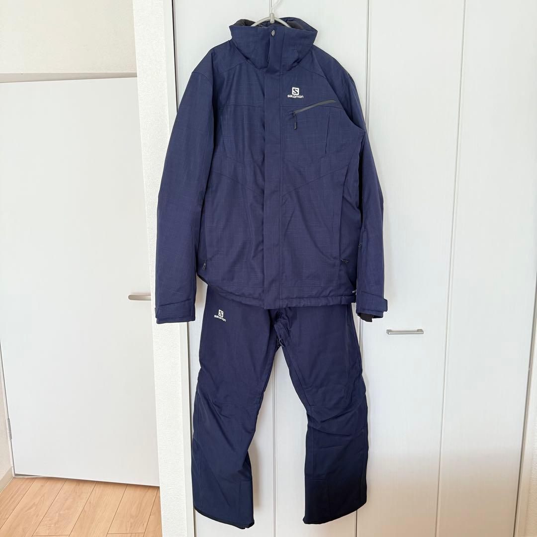 Salomon スキーウェア セット 上L下M ネイビー サロモン(salomon) スキーウェア 上下セット HIGHLAND+EDGE ハイランド