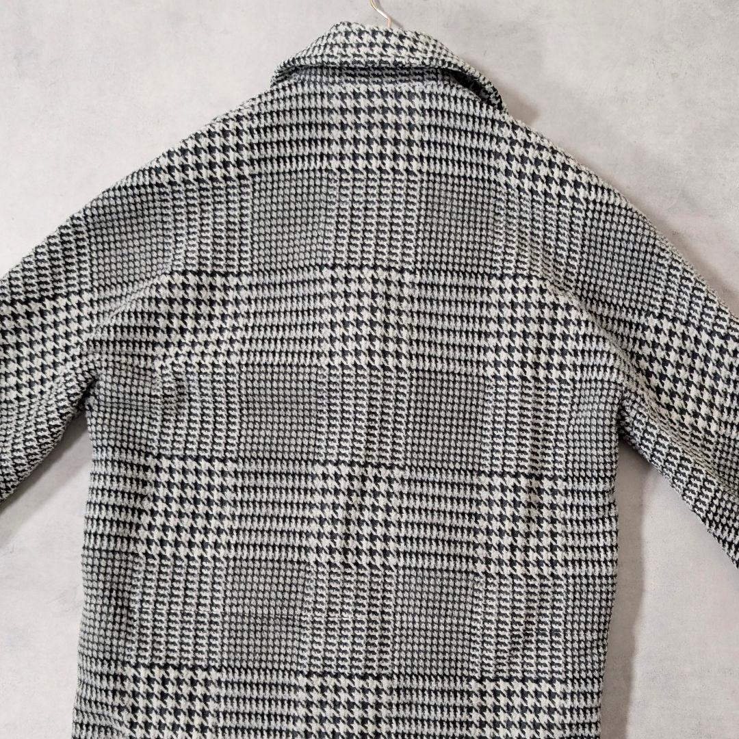 美品☆TICCA グレンチェック コクーンコート ティッカ シングルコート