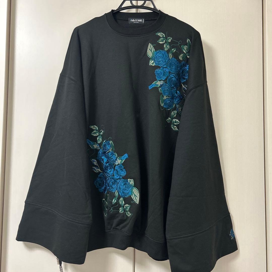 Ado HARE コラボスウェット 刺繍 青薔薇 - メルカリ