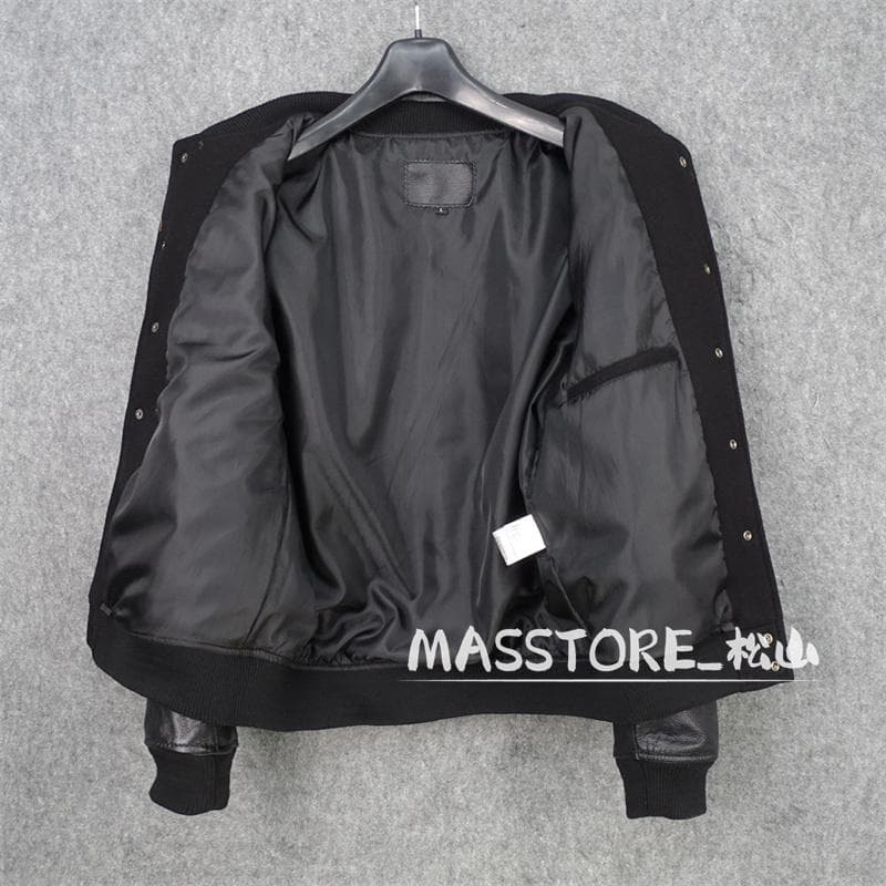 美品 スタジャン 牛革袖 レザージャケット スタジアムジャンパー M-5XL