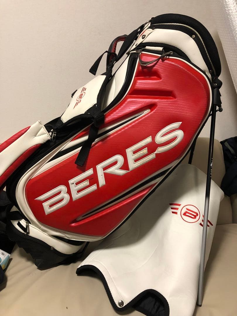 【送料込み】HONMA BERES 高級スタンド式キャディバッグ 廃盤希少 HONMA ホンマ ゴルフ BERES キャディバッグ ホワイト｜Yahoo!フリマ