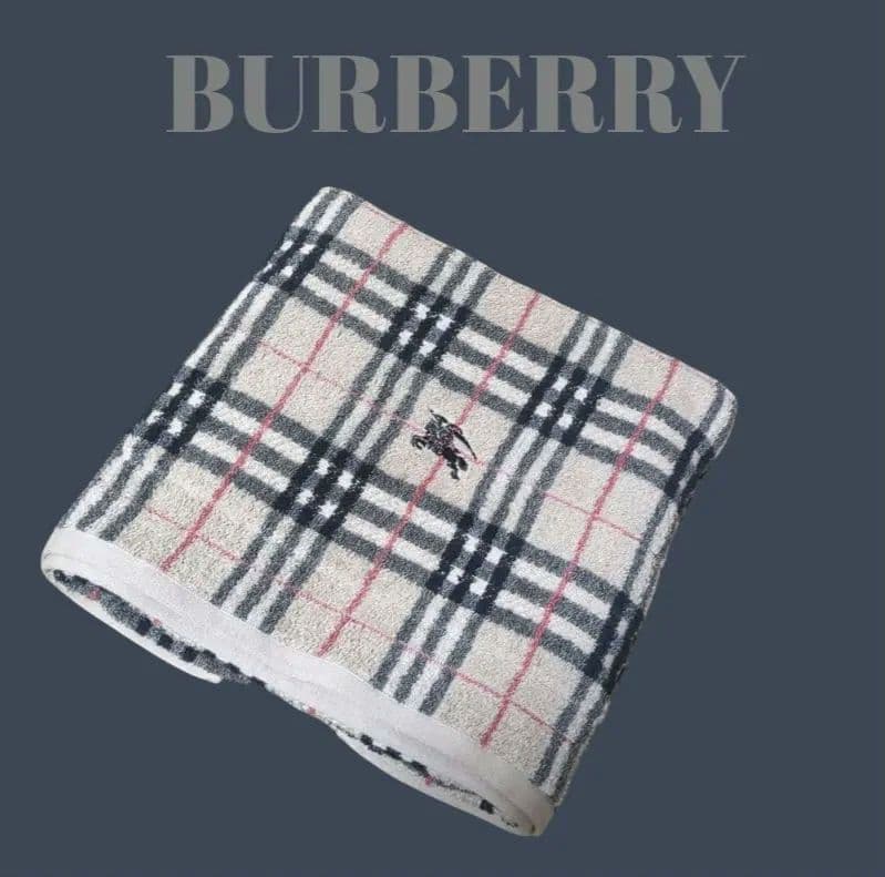 未使用•シール付》BURBERRY バーバリー ノバチェック バスタオル
