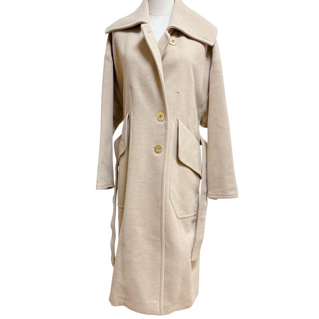 定価26万】PATOU ウールロングコート 36 ベージュ オーバーサイズ