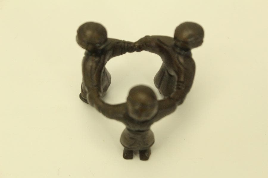 茶道具 唐金 浄益 建水 三唐子 蓋置 二個(BB479) 【必ずお