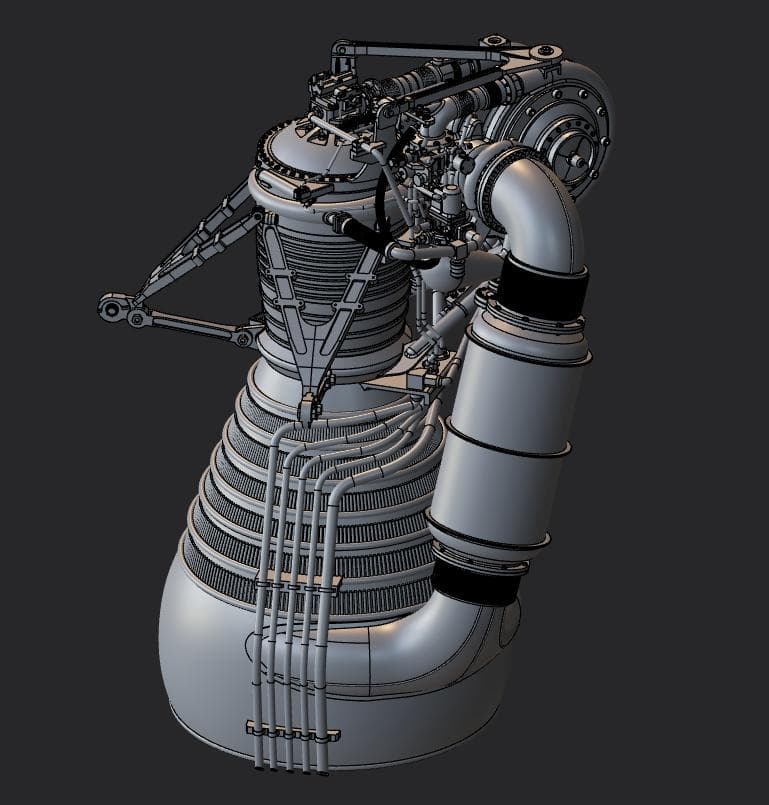 ロケットダイン社製 H-1 ロケットエンジンモデル完成品 - メルカリ