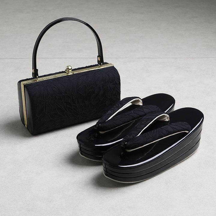 【新品】振袖用 草履バッグセット　ジャガード織り　黒　草履24cm 楽天市場】振袖 草履 バッグ セット 成人式 草履バッグセット 振袖用