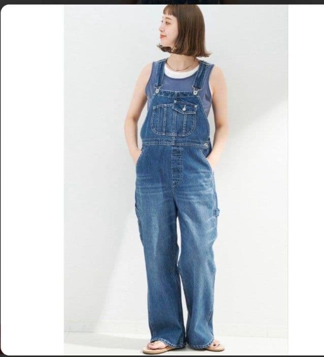 ★美品★B.C STOCKブルー オーバーオール　サロペット B.C STOCK（ベーセーストック） サロペット オーバーオール