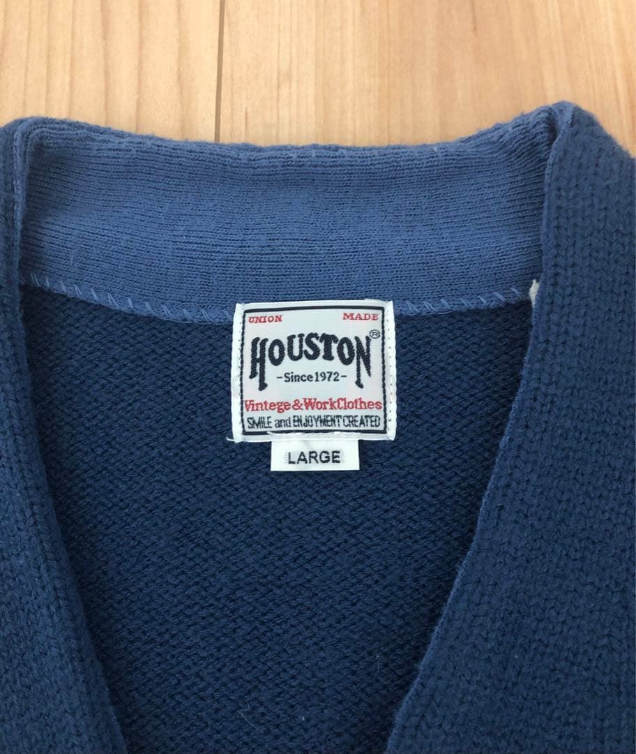HOUSTON（ヒューストン）刺繍 スーベニアカーディガン 虎・地図