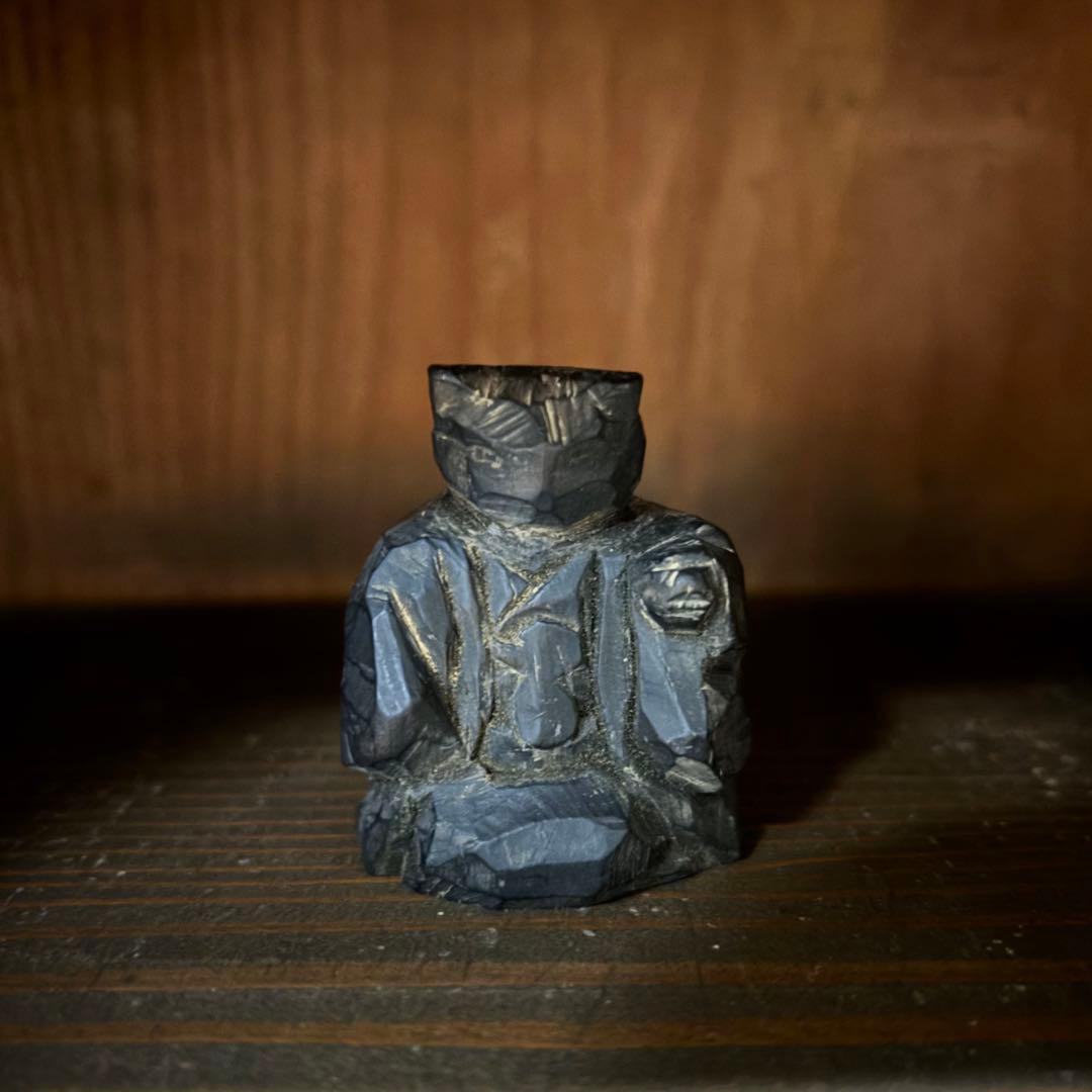 郷土玩具　猫　猫神　招き猫　一刀彫り　木彫　古い　時代　妖怪　黒猫 招き猫 黒(長崎県/古賀人形)、ニャ修羅(福岡県/金猫堂)、招き猫 no.4
