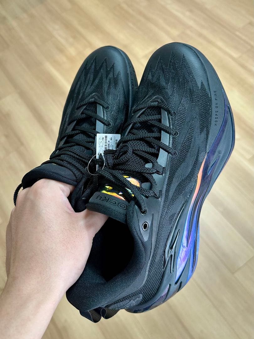 新品29.0cm ANTA Shock Wave 7 オールブラック